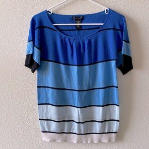 Blue Block Striped Top